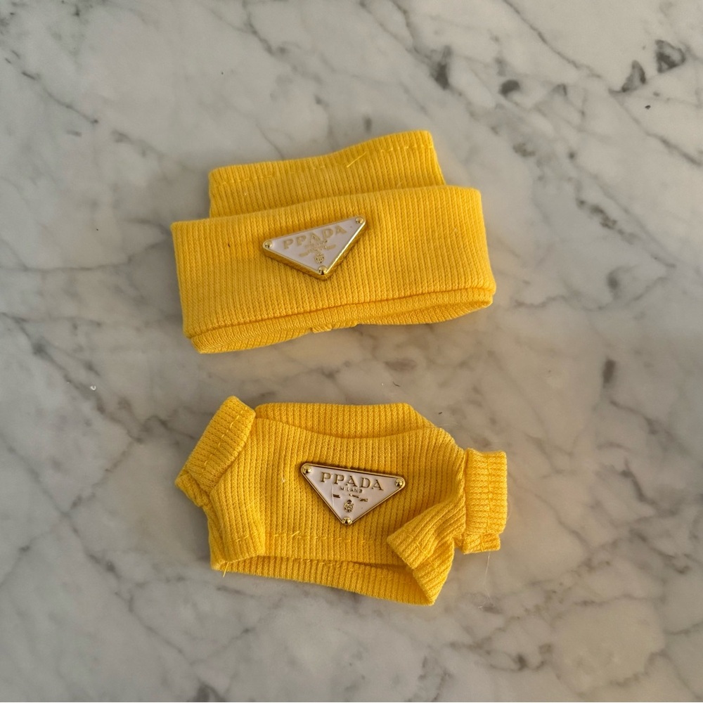 Yellow Doll Shirt and Beanie Set